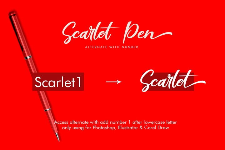 Przykładowa czcionka Scarlet Pen #5